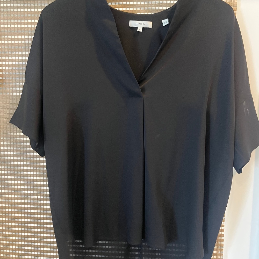 Black silk top
